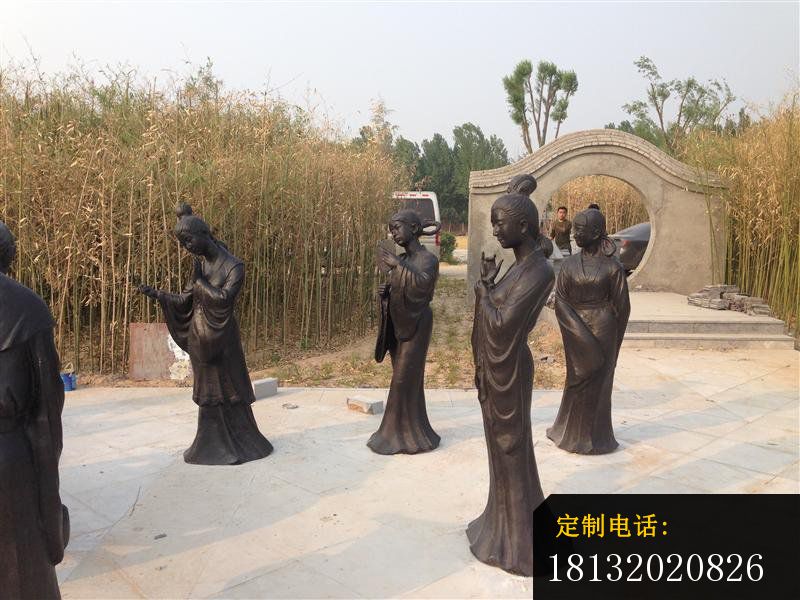 古代女人铜雕公园人物雕塑_800*600