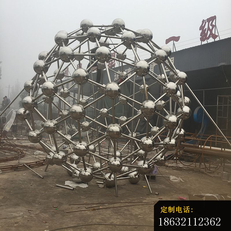 不锈钢原子球雕塑，校园不锈钢雕塑 (1)_800*800