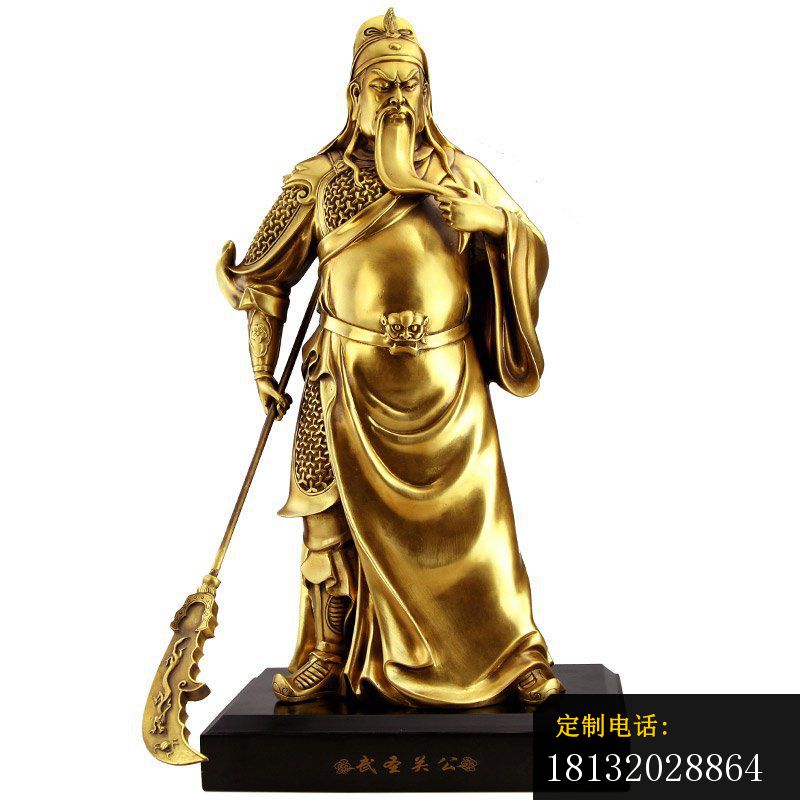 武圣关公铜雕，古代人物雕塑_800*800