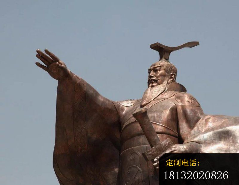 汉武帝铜雕古代人物雕塑 (1)_800*620