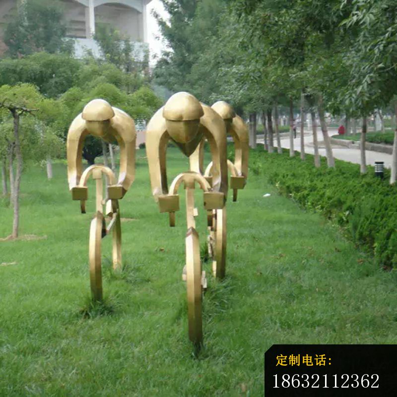 不锈钢抽象赛车雕塑，公园抽象赛车不锈钢雕塑 (2)_800*800