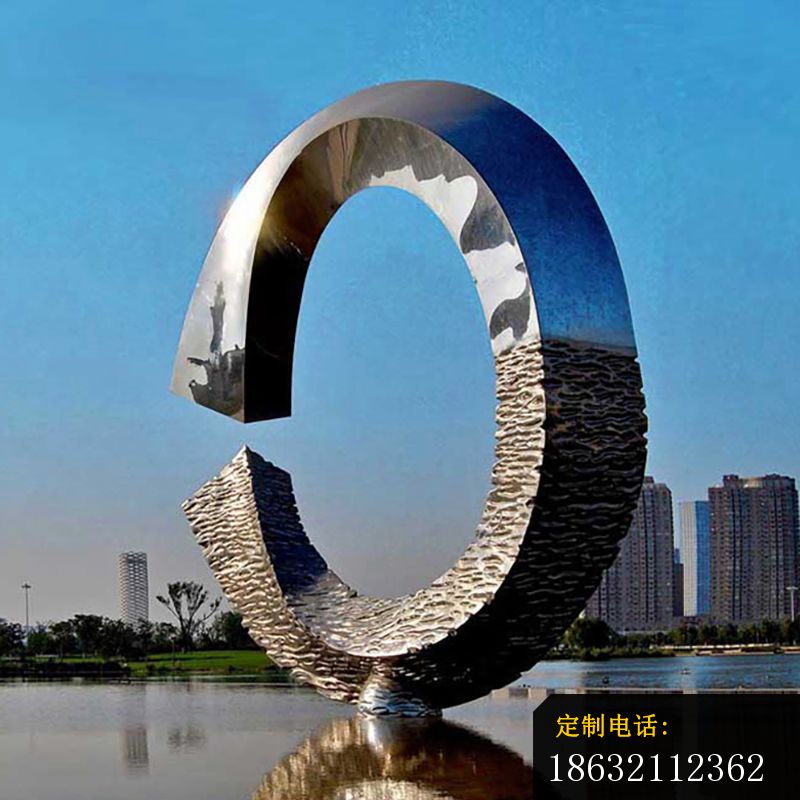 不锈钢抽象圆环雕塑，广场景观雕塑_800*800