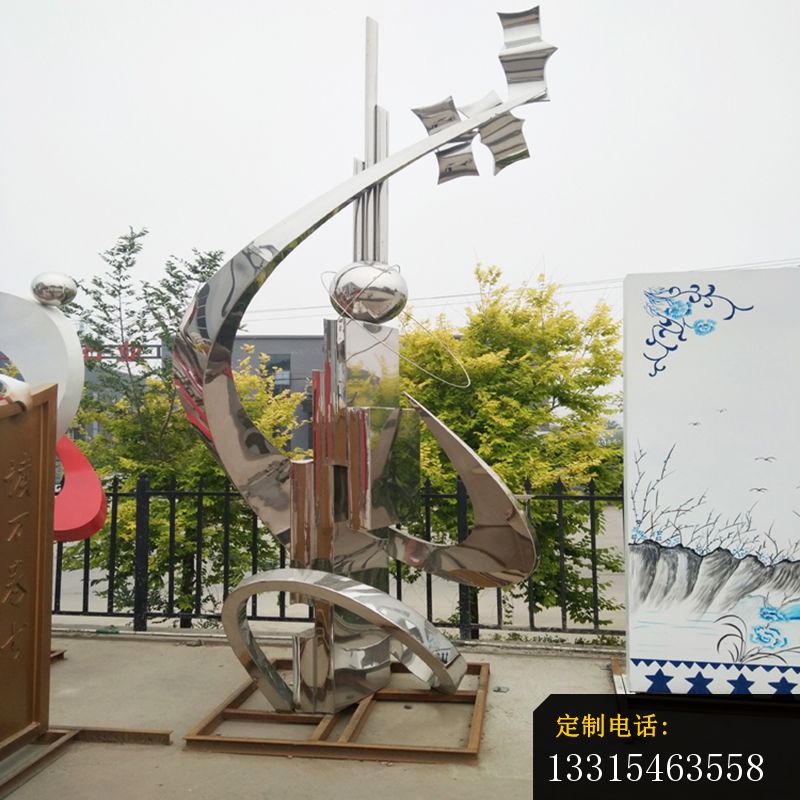 不锈钢抽象科技  广场景观雕塑_800*800