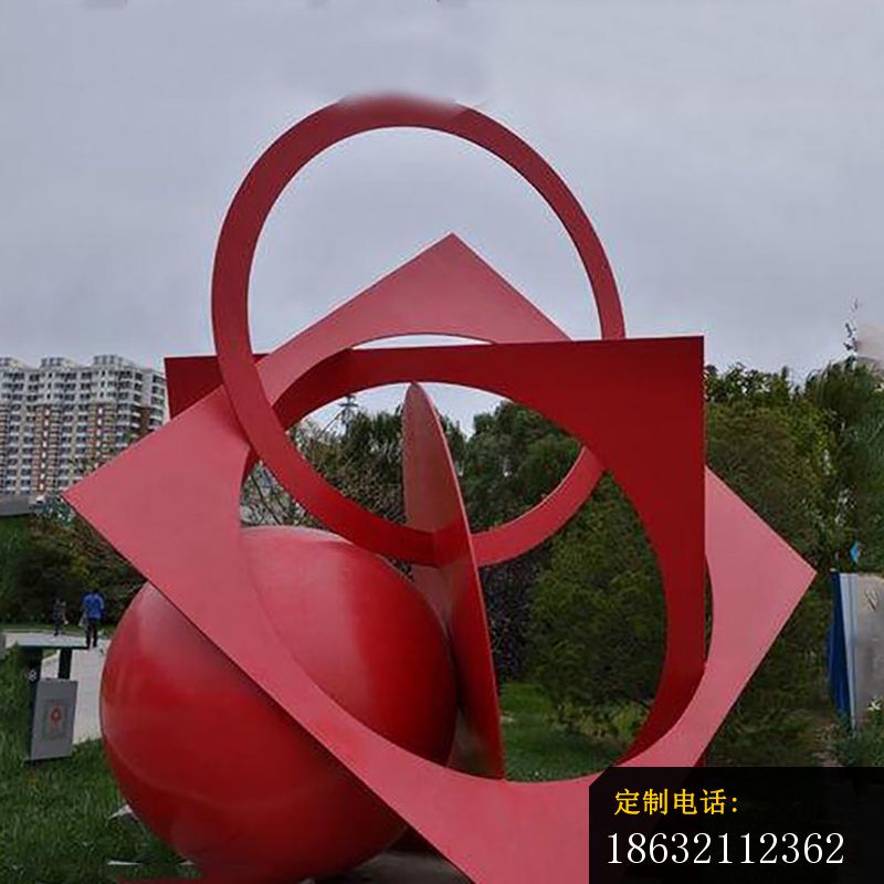 大型创意红色组合造型学校雕塑，不锈钢景观雕塑_800*800
