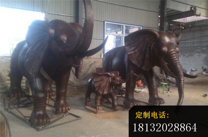铸铜大象，公园动物铜雕_700*461