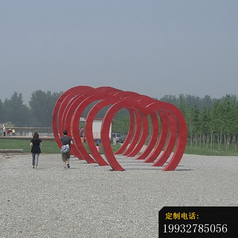 不锈钢心形拱门，公园景观雕塑_800*800