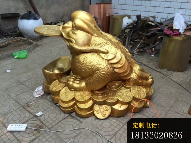 金蟾铜雕招财动物雕塑 (2)_800*600