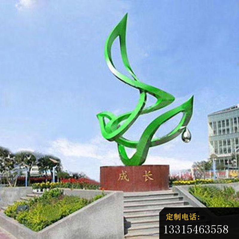 不锈钢成长雕塑，广场景观摆件_800*800