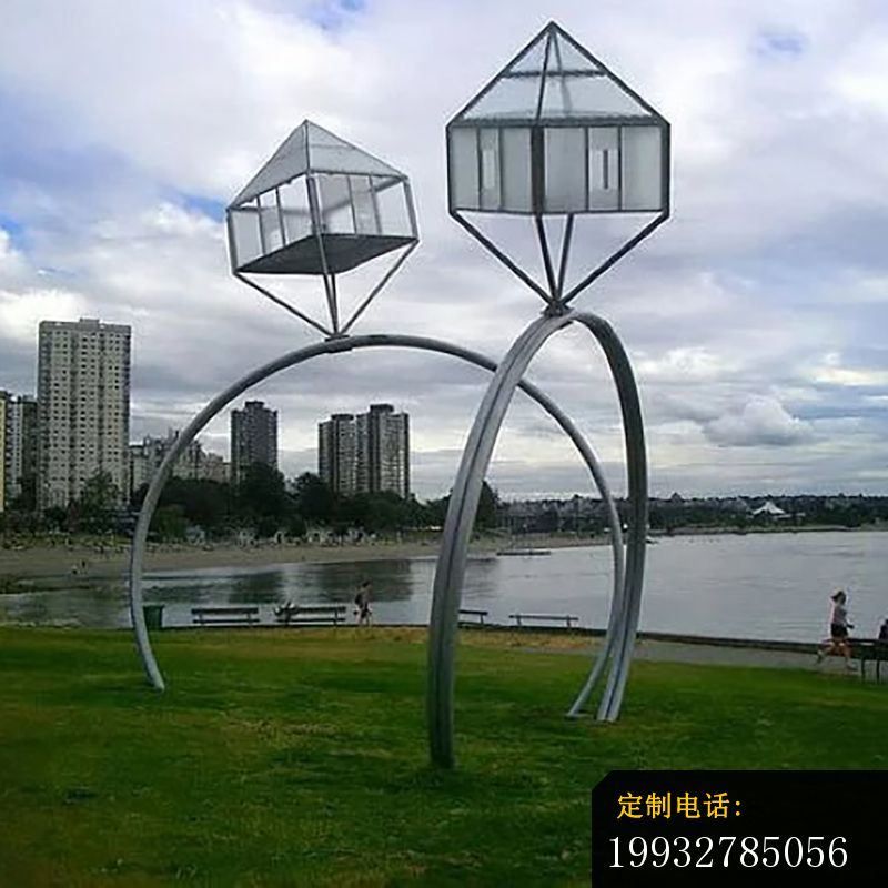 不锈钢钻戒雕塑，公园不锈钢雕塑_800*800
