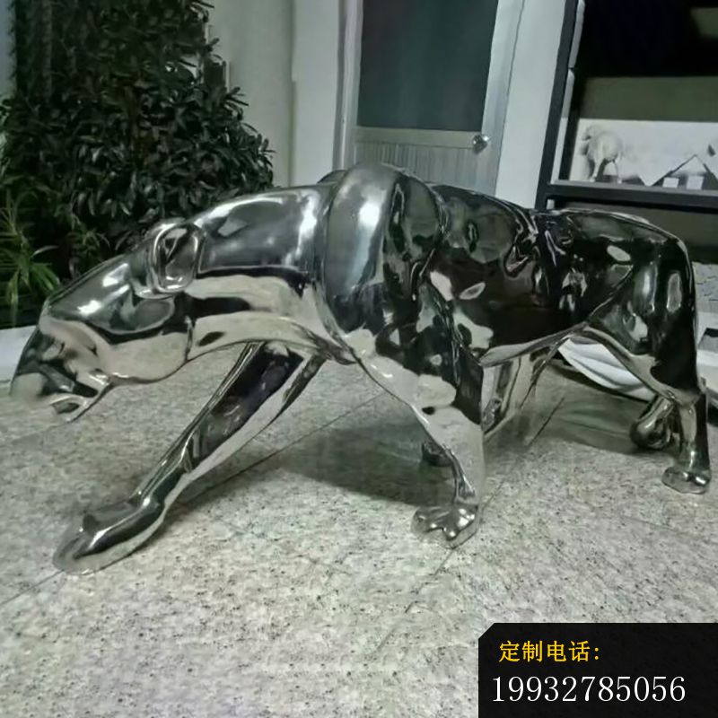 不锈钢豹子雕塑 (1)_800*800