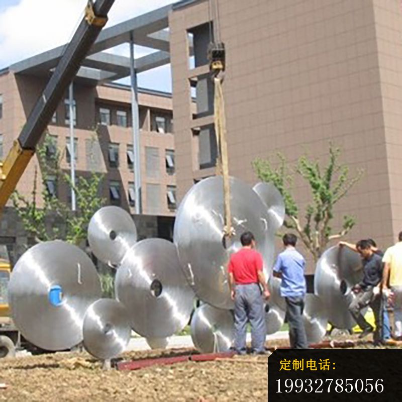 不锈钢圆盘雕塑，不锈网广场圆盘雕塑_800*800