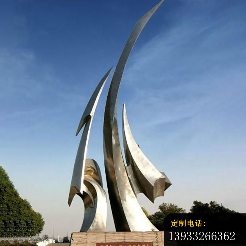 公园不锈钢海尖风浪景观雕塑_800*800