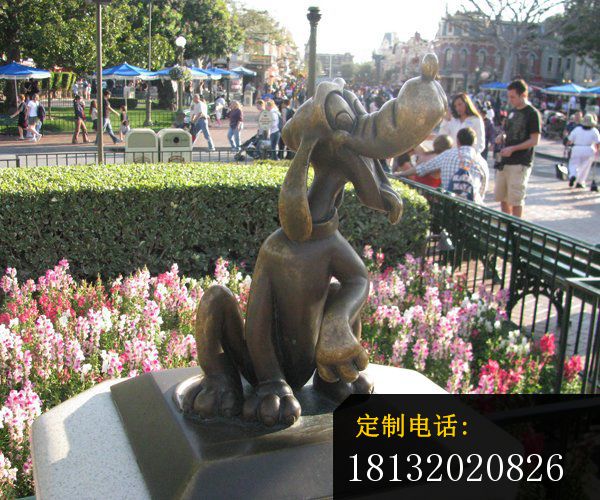 卡通小狗铜雕公园动物雕塑_600*500
