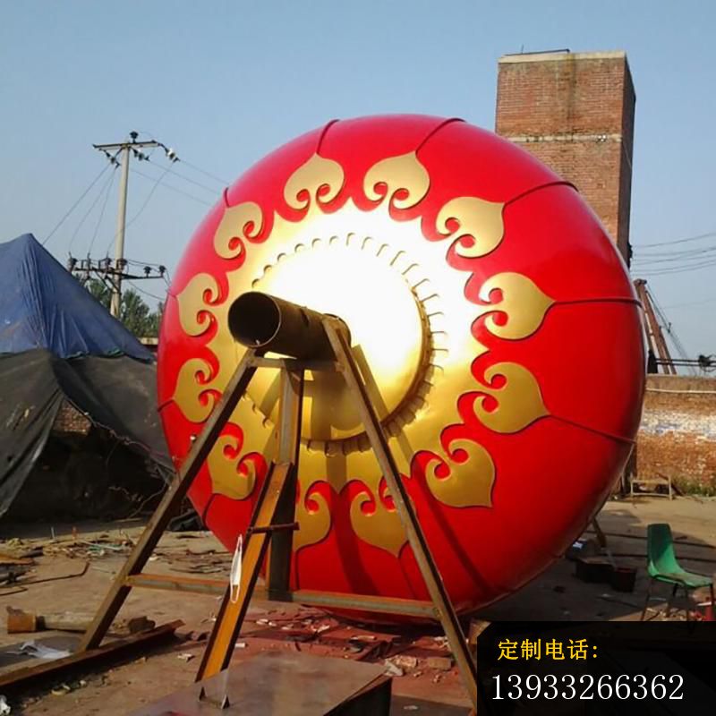 广场不锈钢红灯笼景观雕塑_800*800