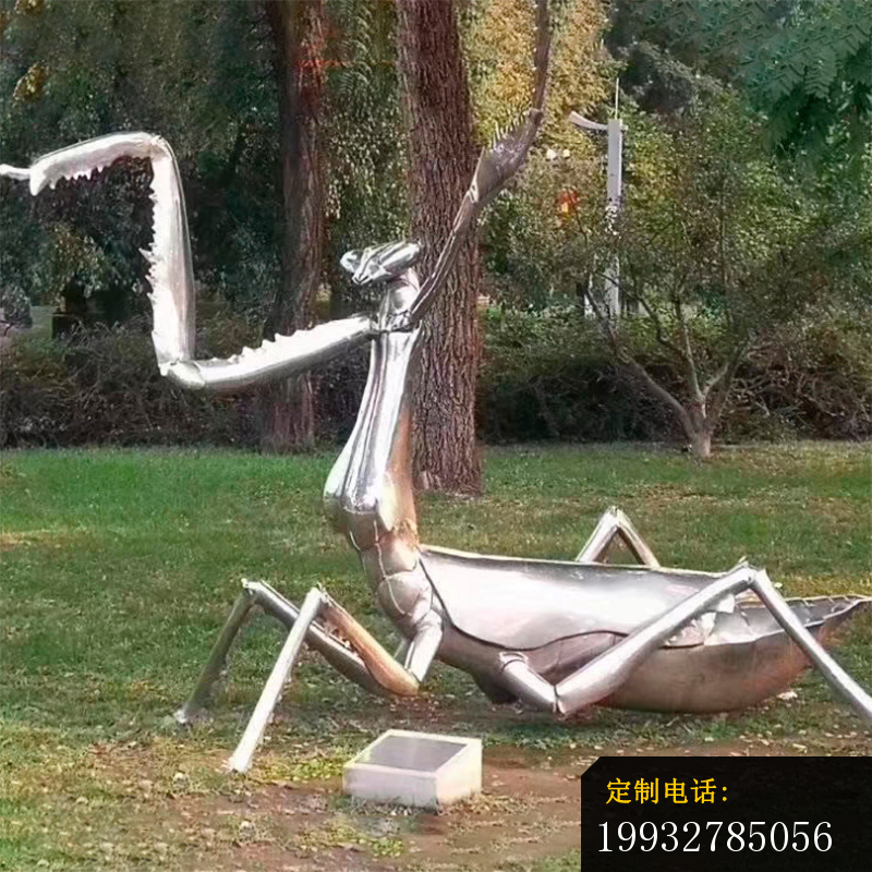 不锈钢螳螂雕塑 (1)_800*800