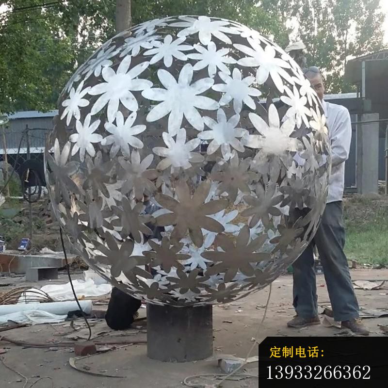 不锈钢花球景观雕塑_800*800