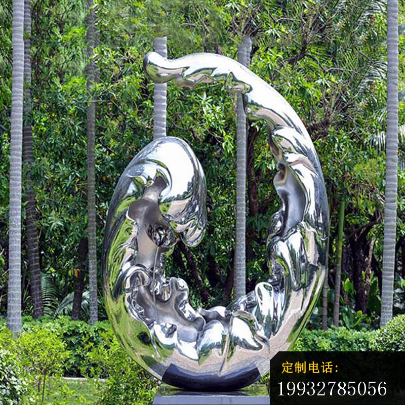 创意浪花公园景观雕塑，不锈钢雕塑 (2)_800*800