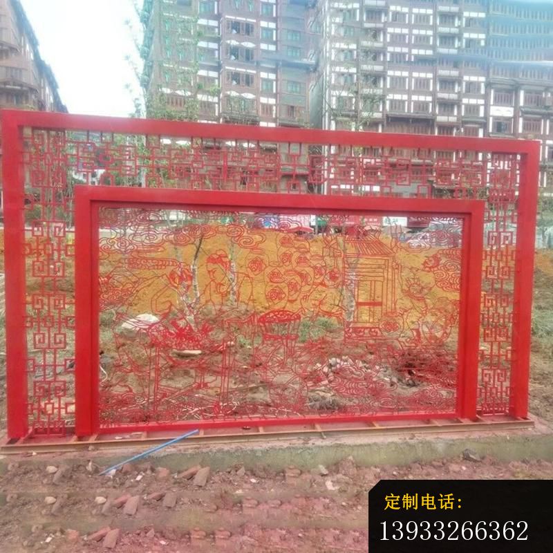 公园不锈钢剪纸标志景观雕塑_800*800