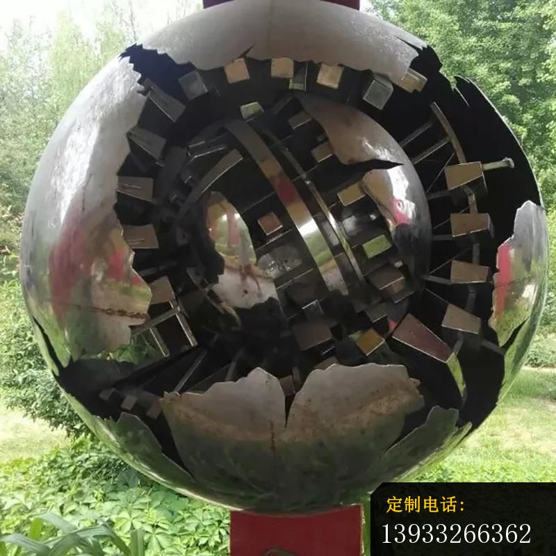 公园不锈钢金属球景观雕塑_800*800