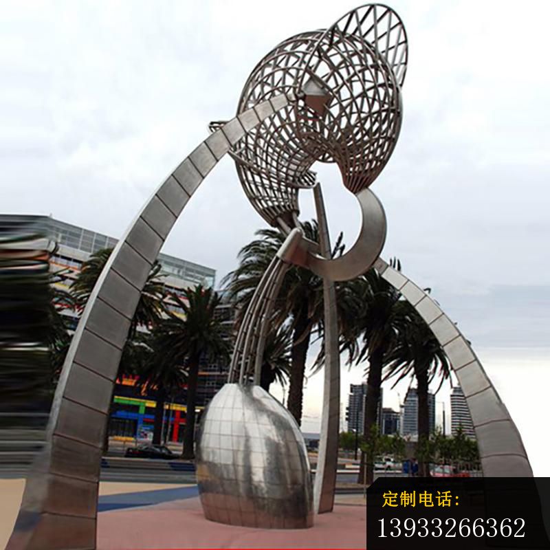 广场不锈钢镂空球景观雕塑_800*800