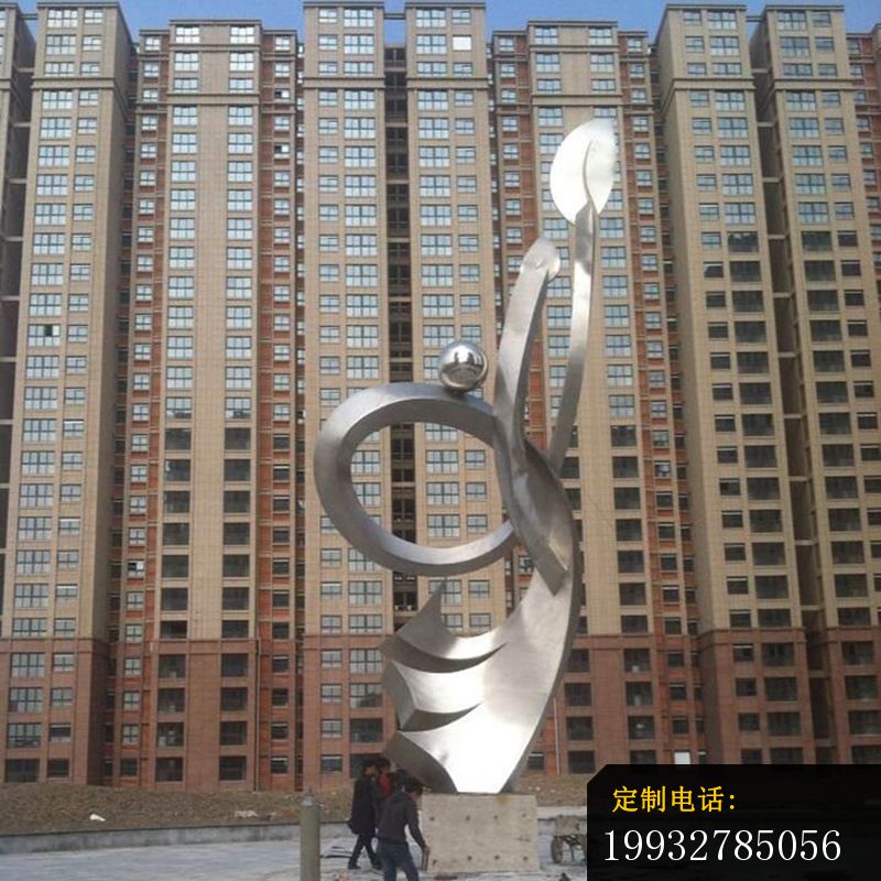 不锈钢抽象雕塑，不锈钢小区标志雕塑_800*800