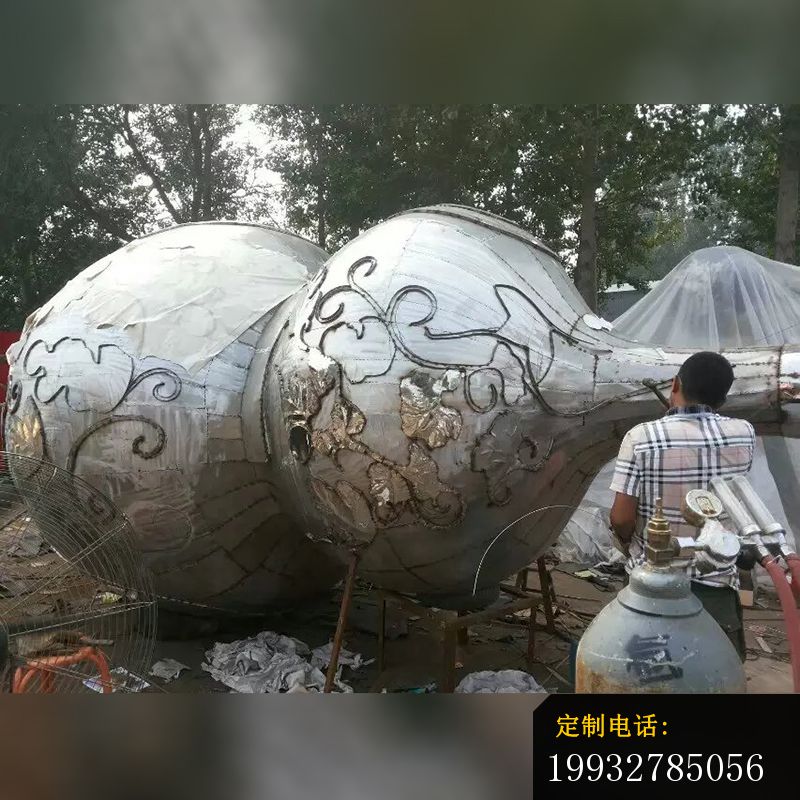不锈钢葫芦雕塑，广场不锈钢雕塑_800*800