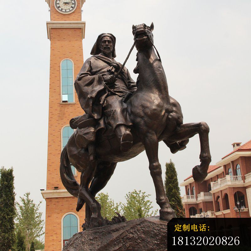 欧式骑马人铜雕广场景观雕塑 (2)_800*800