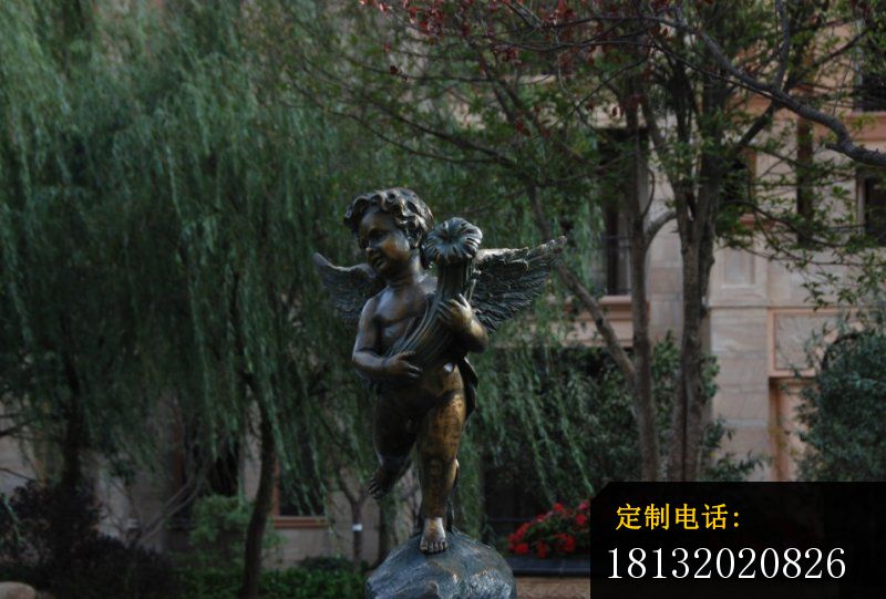欧式小男孩雕塑小区人物铜雕_800*541
