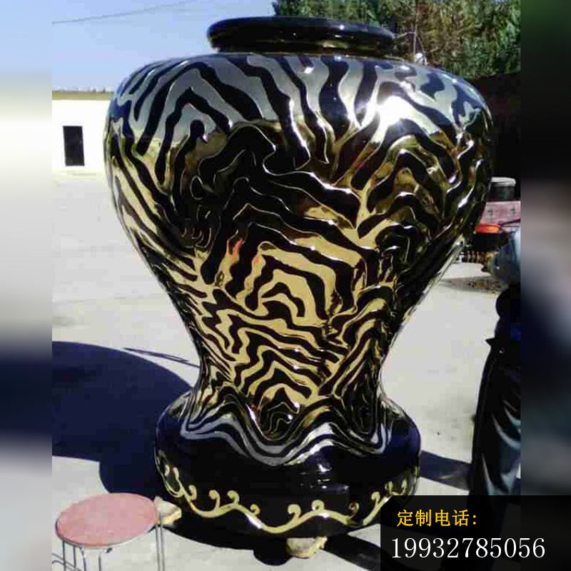 不锈钢花瓶雕塑，广场花瓶不锈钢雕塑 (2)_800*800