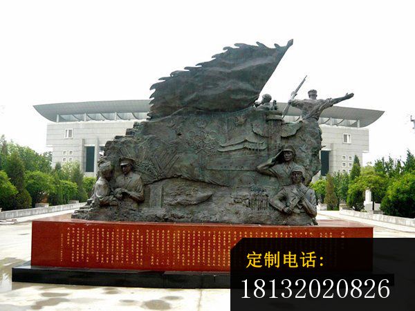 青铜军队雕塑广场纪念铜雕_600*450