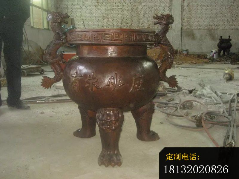 三足香炉雕塑寺庙香炉铜雕 (3)_800*600