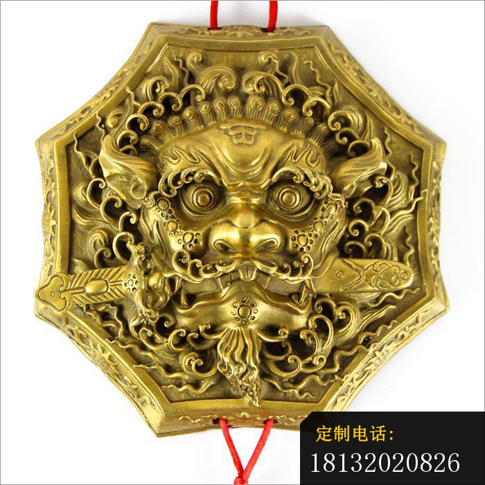 狮子头铜浮雕铜狮子头雕塑 (3)_700*700