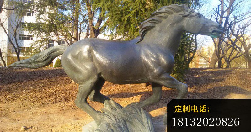 铜雕奔马公园动物雕塑 (1)_800*421