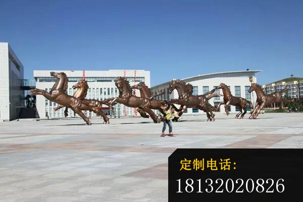 铜雕奔马广场铜马动物雕塑 (1)_600*400