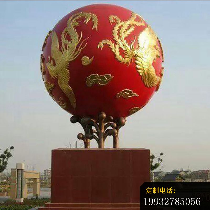不锈钢龙凤呈祥  广场景观雕塑_800*800