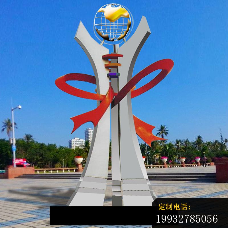 不锈钢抽象环球雕塑 企业不锈钢雕塑 - 副本_800*800
