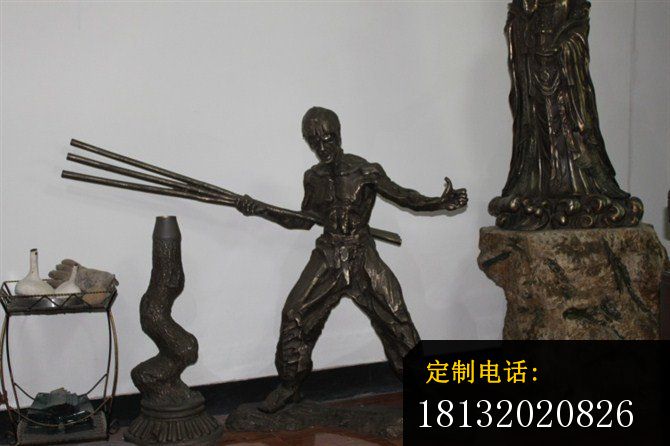 铜雕李小龙广场人物雕塑 (2)_670*446