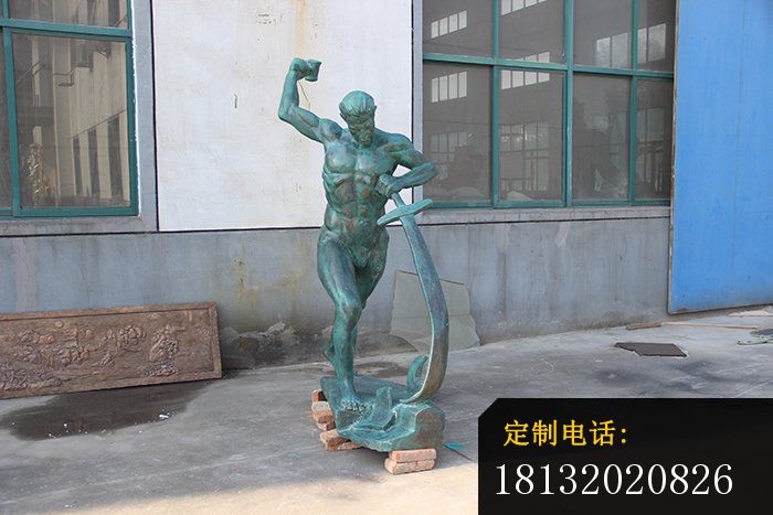 铜雕人物雕塑，人物造型雕塑 (1)_700*467