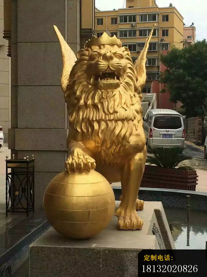 铜雕狮子铸铜飞狮雕塑 (4)_800*1066