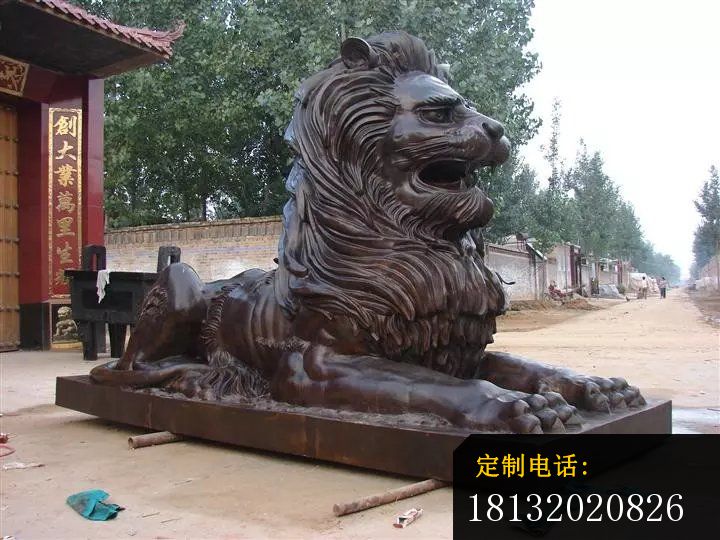 铜雕西洋狮子企业狮子雕塑_720*540
