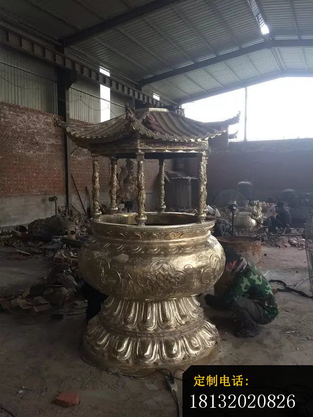 铜雕香炉铸铜香炉雕塑 (3)_640*853