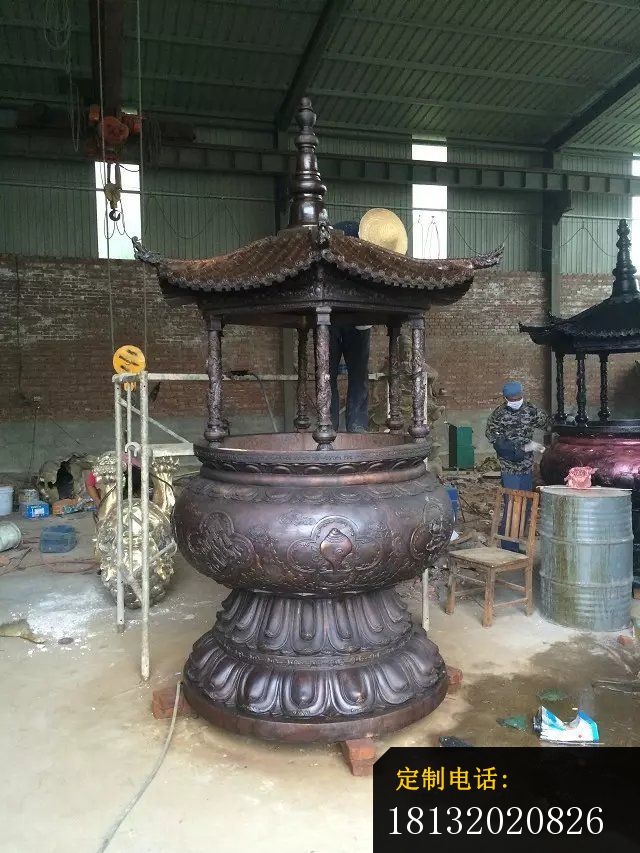 铜雕香炉铸铜香炉雕塑 (4)_640*853