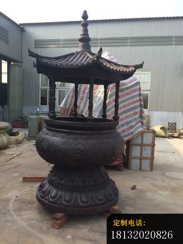 铜雕香炉铸铜香炉雕塑 (5)_640*853