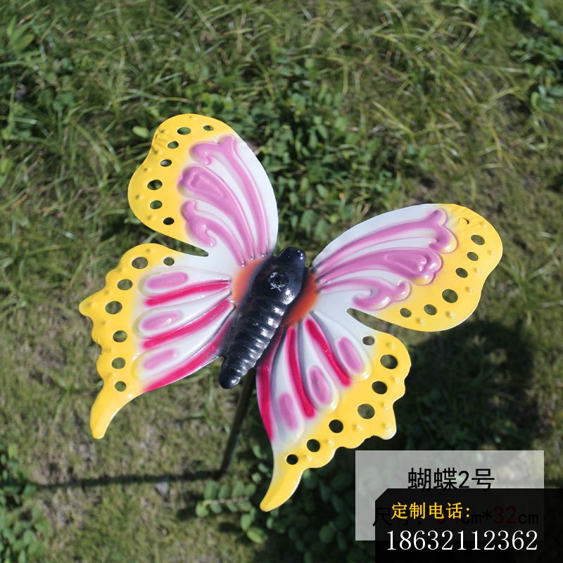 不锈钢彩色蝴蝶插件雕塑 (3)_800*800