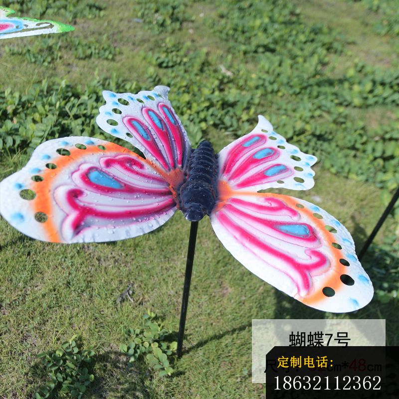 不锈钢彩色蝴蝶插件雕塑 (7)_800*800