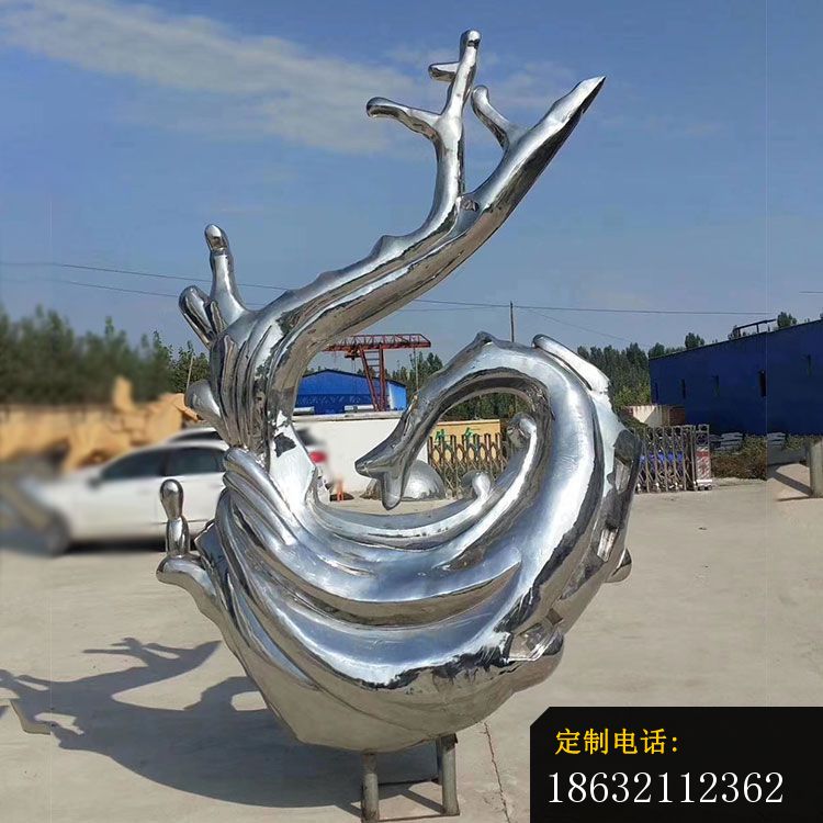 不锈钢抽象海浪雕塑_750*750