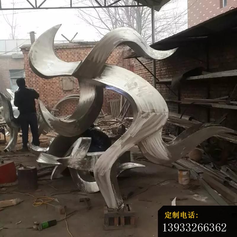 公园不锈钢跑步抽象人物雕塑_800*800