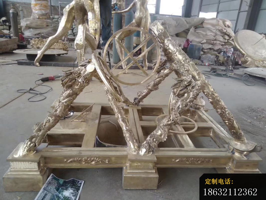 古代浑天仪铜雕 (2)_1066*799