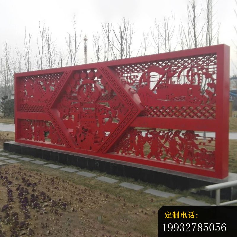 不锈钢剪纸画雕塑，公园不锈钢雕塑 (3)_800*800