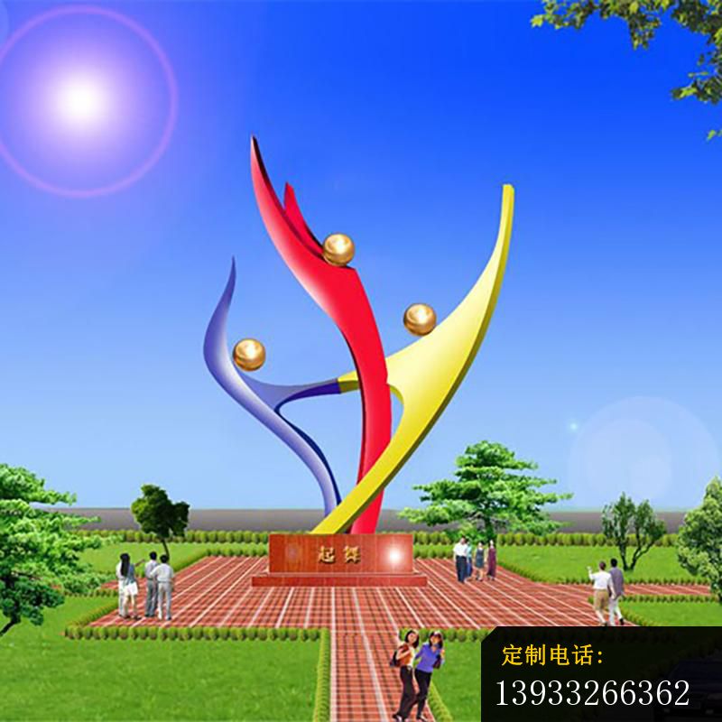 公园不锈钢起舞景观标志雕塑_800*800